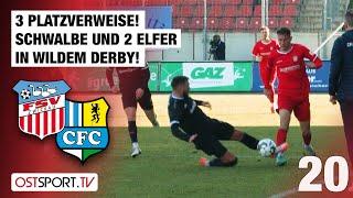 3 Platzverweise! Schwalbe und 2 Elfer in wildem Derby! Zwickau - Chemnitz | Regionalliga Nordost