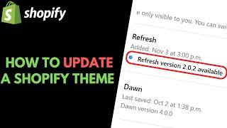 How to Update a Shopify Theme that was Downloaded from Shopify Theme Store