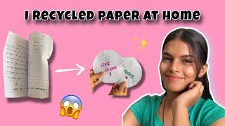 I recycled papers at *HOME*