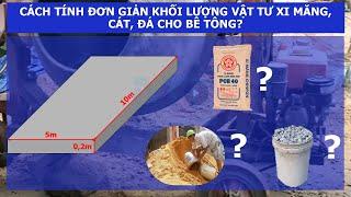 Tính nhanh số lượng vật tư xi măng, cát, đá khi trộn bê tông| Th.S Mai Bá Nhẫn| DTC #boctachKL #dtc