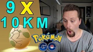 POKEMON GO PÅ SVENSKA | 9 x 10KM ÄGGKLÄCKNING!