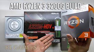 AMD Ryzen 3 3200G ASRock A320M-HDV R4.0 Kingston 8GB DDR4 HIK Vision SSD Budget Gaming PC Build 2020