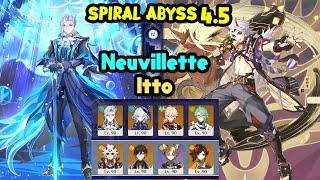 Hyper Neuvillette & Mono Geo Itto w Chiori | Spiral Abyss 4.5 | Floor 12 | 9 Stars | Genshin Impact