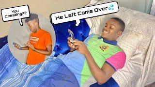 Texting my boyfriend “ HE LEFT COME OVER” too see how he REACTS!!