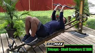 GR8FLEX Triceps Exercises - Skull Crushers EZ BAR