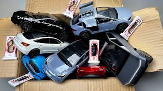 Box Full of TESLA Diecast Model Cars - Model X/Y/3/S Cybertruck 