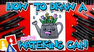 How To Draw A Funny Spring Watering Can