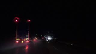 Night Drive On The M5 Motorway From J31 A30 A38 Exminster Devon To J7 A44 Worcester South, England