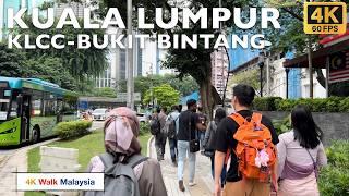 [4K 60fps HDR] KUALA LUMPUR | KLCC - Bukit Bintang Streets Walk | August 2024, Malaysia Walking Tour