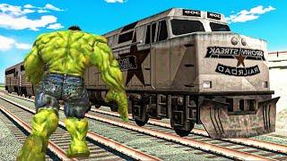 TENTANDO PARAR O TREM DO GTA COM O HULK!!