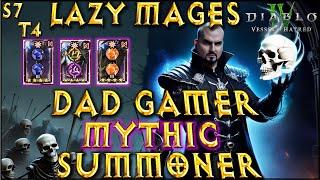 S7 T4 Mythic LAZY MAGES Summoner Necromancer Build Diablo 4 VoH