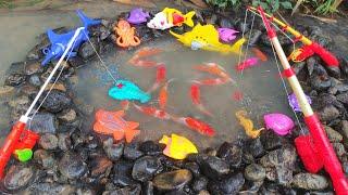 Mainan Anak Memancing Ikan Di Sungai, Ikan Hias, Ikan Koi, Ikan Nemo, Ikan badut, Ikan Marlin, paus