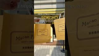 포르투칼 에그타르트 먹으러 속초 안갈래?? #속초 #속초1박2일 #속초핫플 #속초중앙시장 #에그타르트 #포르투칼에그타르트 #마카오박 #강원도