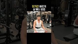 단기간에 빠르게 살빼는법