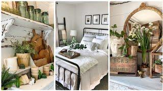 Antique farmhouse decoration ideas. Vintage farmhouse decor ideas with shabby chic aesthetic.