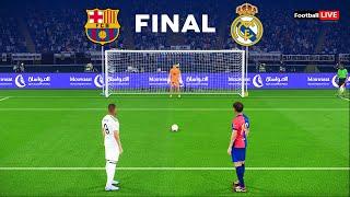 Barcelona vs Real Madrid - Penalty Shootout 2025 Final Supercopa de España | eFootball PES Gameplay