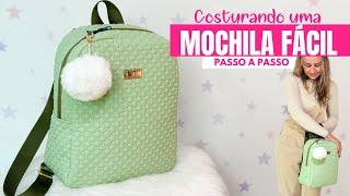 Costurando uma MOCHILA FÁCIL - Linda e super Fácil - Passo a Passo - Costura Criativa DIY