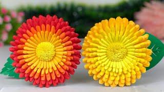 Beautiful Paper Flower Making | Paper Crafts For School | Home Decor | Paper Craft | DIY | Crafts