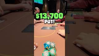 $13,700 POT with POCKET ACES‼️ #poker #shorts