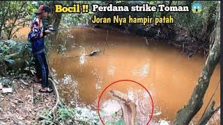 Gokil !!! Lihat aksi bocil menaklukan toman || Mancing Toman Pedalaman Kalimantan