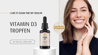 Vitamin D3 Tropfen von i like it clean – Nutzen und Einnahme einfach erklärt.