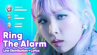 KARD - Ring The Alarm (Line Distribution + Lyrics Karaoke) PATREON REQUESTED