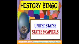 Teaching Social Studies: The States and Capitals Bingo Game Activity! Fun Interactive Resource!