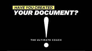 Creativity With Your Document | The Ultimate Coach Book