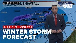 Winter Storm Forecast in WNC: Jan. 9 - 5:30 p.m. update