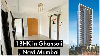 1BHK in ghansoli Navi mumbai # near station # 85 Lakhs # No brokerage charges # 9619227846