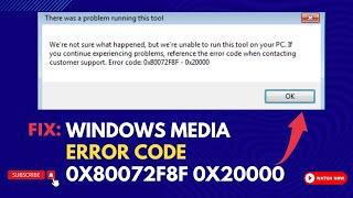 How to Fix Windows Media Creation Tool Error Code 0X80072F8F 0X20000? | [FIXED]