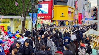 Christmas in Seoul 2024 Myeongdong Shopping Street | 4K Korea Walking Tour