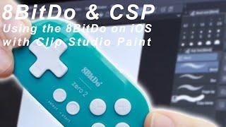 How to use an 8BitDo Zero 2 controller with Clip Studio Paint on iPad