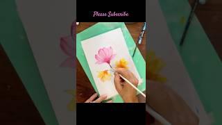 Easy watercolour flower #painting for beginner #viralshorts #flower #watercolor #art @kala_anita
