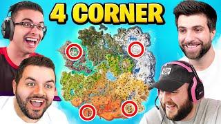 The 4 CORNER CHALLENGE in Fortnite Season 3!