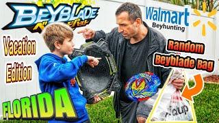Beyhunting in Florida on Vacation + Random Beyblade Burst Blind Bag Pick Battle Tournament