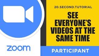 See everyone's video at the same time (Gallery View) – Participant Zoom Tutorial #3