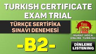 B2 Türkçe Sertifika Sınavı 1 - Sertifika Dersi İçin Arayınız - Turkish Certificate Exam Listening 1