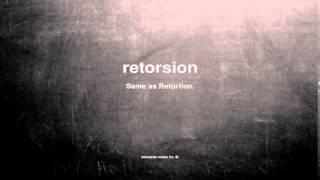 What does retorsion mean