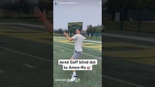 Goff throwing with his eyes closed  (via amonra_stbrown/IG)  #nfl #detroitlions