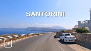 SANTORINI Greece 4K | Driving across the island