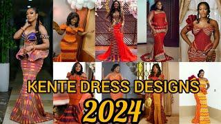 New Ghanaian kente styles for engagement | kente dress designs for ladies |African dresses in pagne