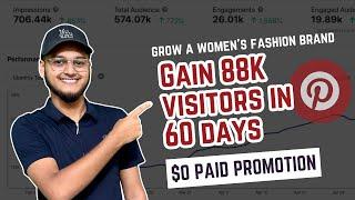 Grow a Women's Fashion Brand On Pinterest From 0 to 88k Monthly Views With 100% Organic Marketing.