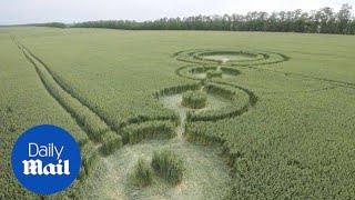 Mysterious crop circles caught on camera in Adygea - Daily Mail