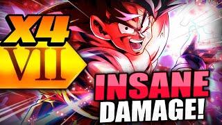 THE MOST FUN I'VE EVER HAD!! 4x Zenkai Buffed Kaioken Goku! (Dragon Ball LEGENDS)