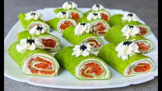 Новогодние Яичные Рулетики с Красной Рыбой / Закуска на Новый Год 2024 / Rolls with Red Fish