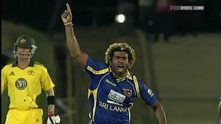 Lasith Malinga Fiery Spell 5/28 vs Australia 3rd ODI 2011 at Hambantota