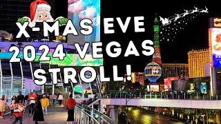 Experience An Incredible Christmas Eve Walking Tour Las Vegas Strip! Bellagio, Aria, Park MGM & More