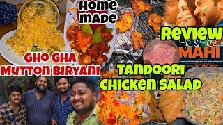 Gho Gha Mutton Biryani  Healthy Tandoori Chicken Salad // Mr and Mrs Mahi Review / Jena Babu Vlogs