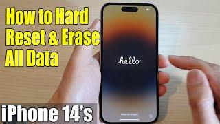 iPhone 14's/14 Pro Max: How to Hard Reset & Erase All Data